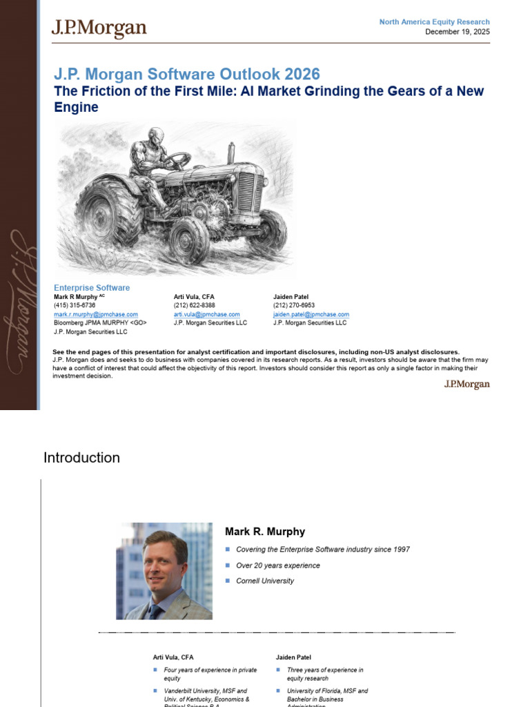 J.P. Morgan 2026 Software Outlook | PDF | Artificial Intelligence ...