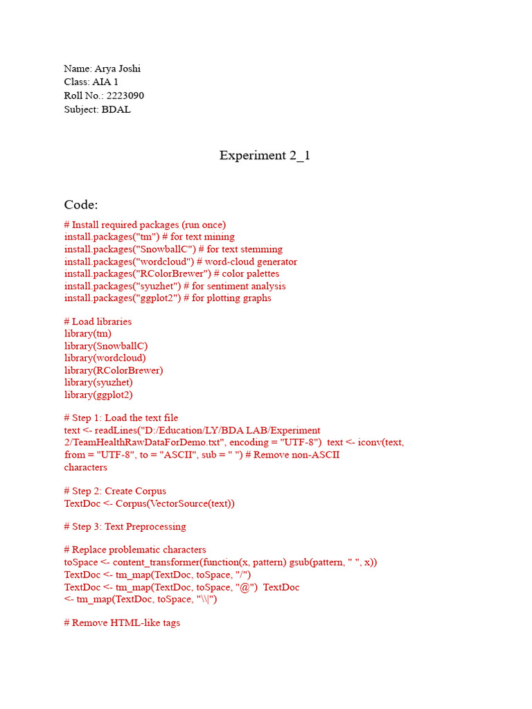 Text Mining and Visualization in R | PDF