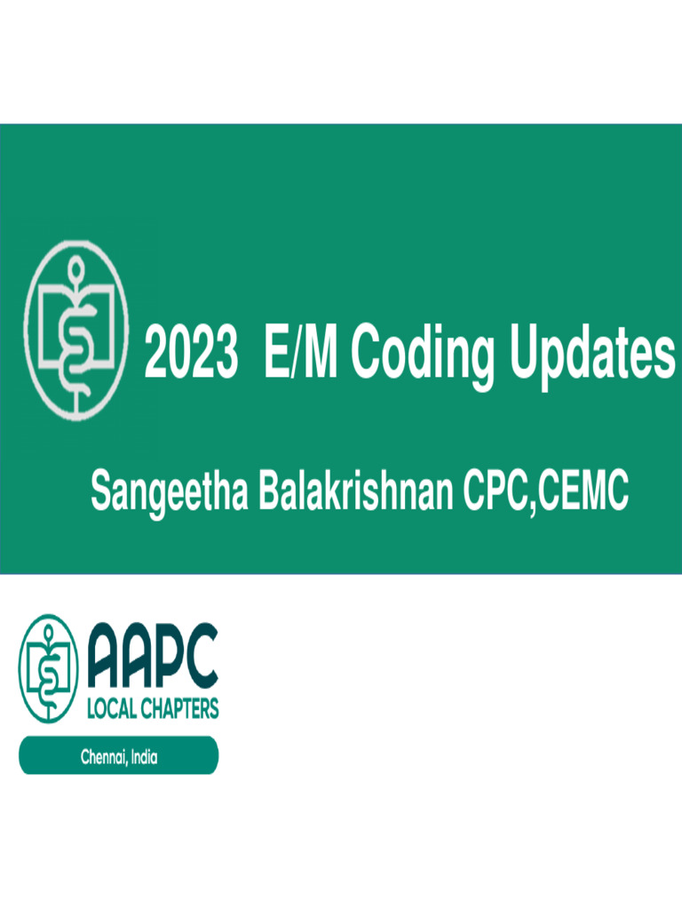 2023 E/M Coding Changes Overview | PDF | Patient | Adverse Effect