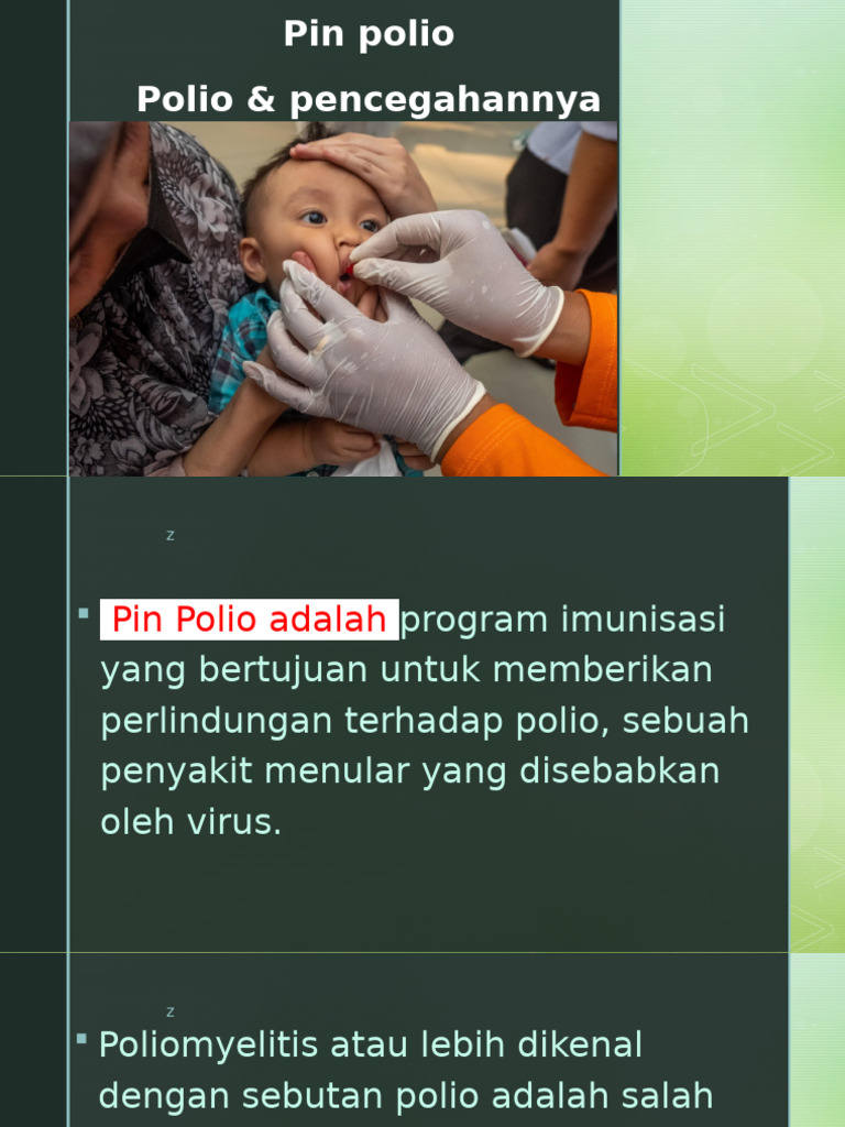 Ini Menjelaskan Imunisasi Pin Polio. | PDF