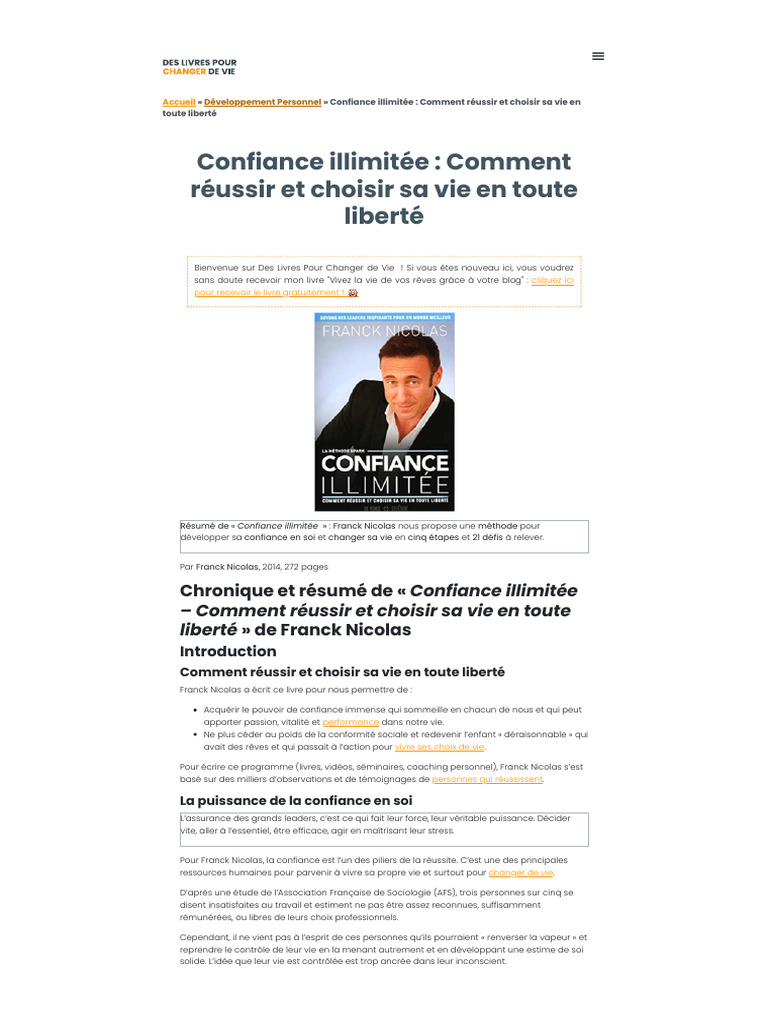 Confiance illimitée : Méthode SPARK expliquée | PDF | Estime de soi ...