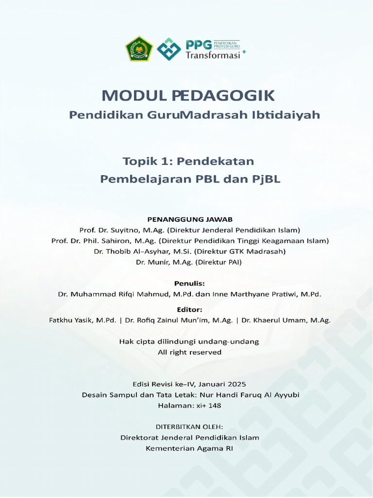 Modul PPG untuk Guru Profesional MI | PDF