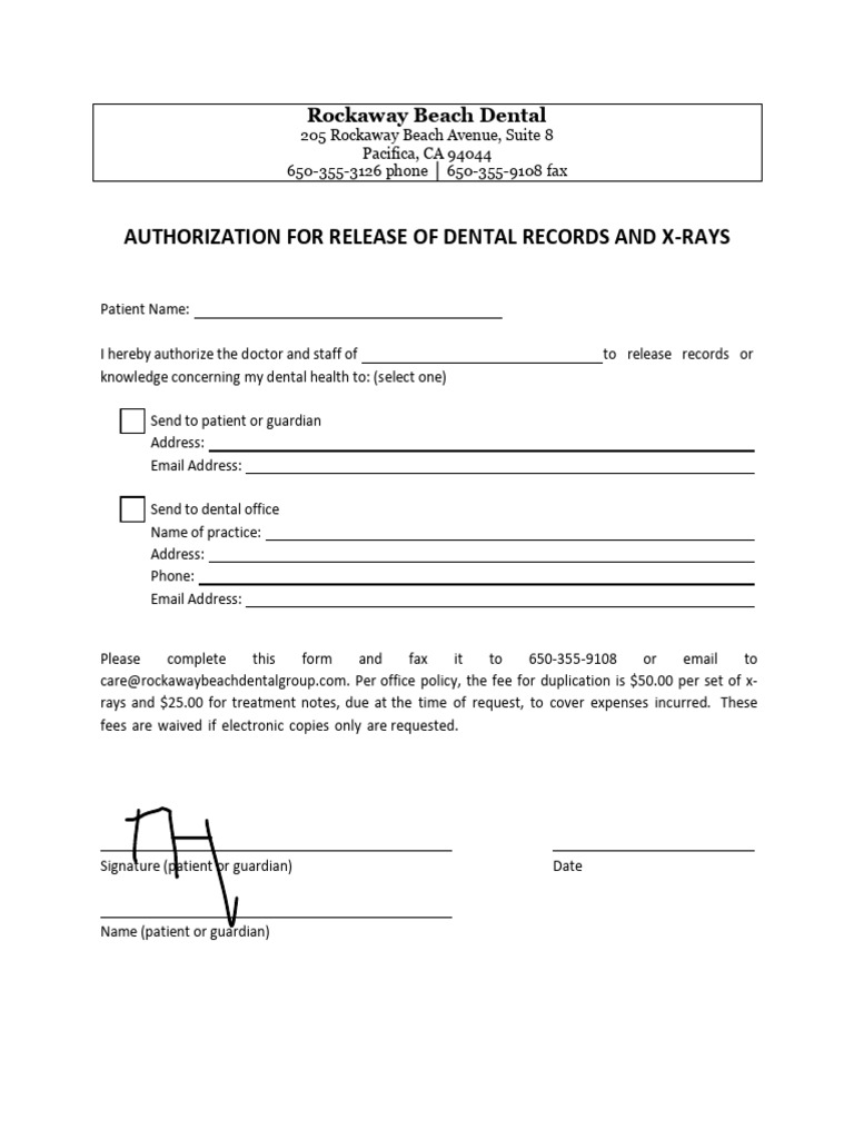 X-Ray Release Form | PDF