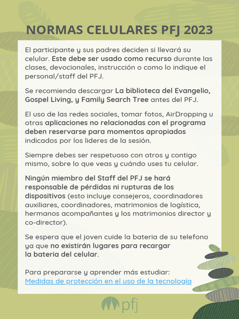 Normas Celulares PFJ 2023 | PDF