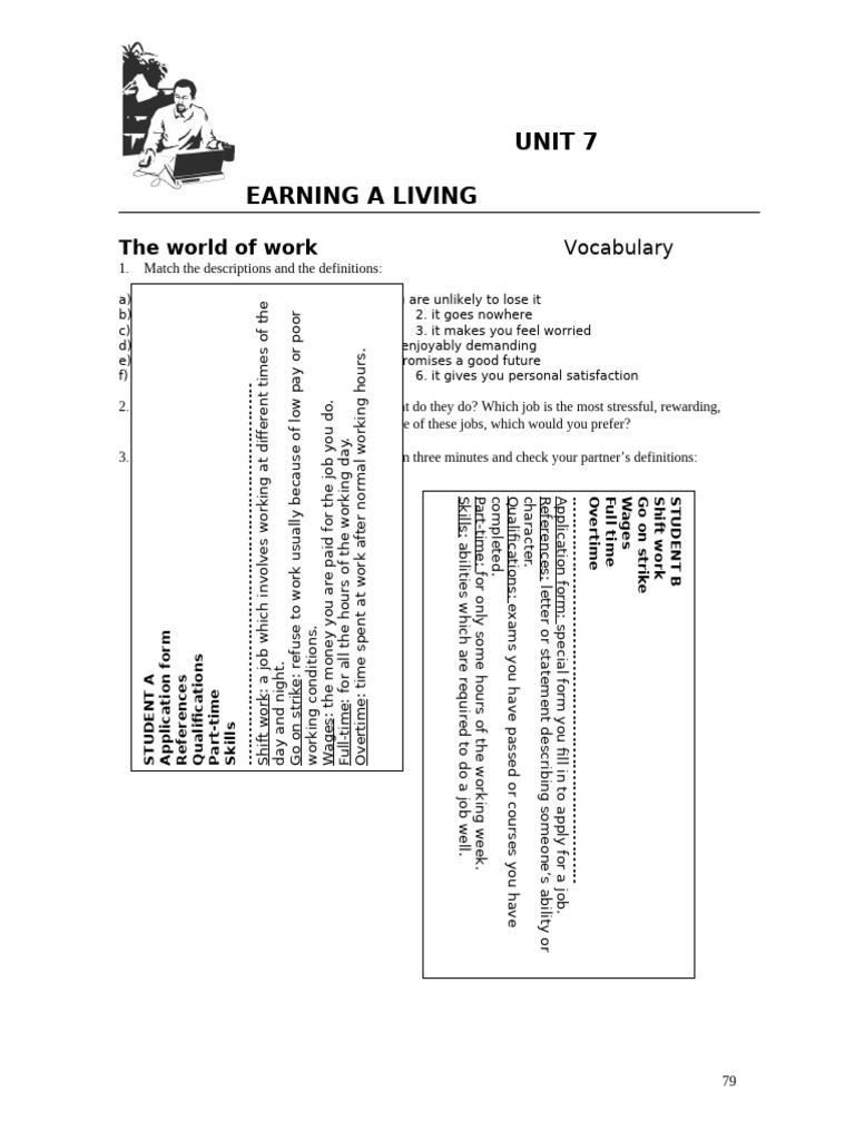 Understanding Job Types and Vocabulary | PDF | Sentence (Linguistics ...