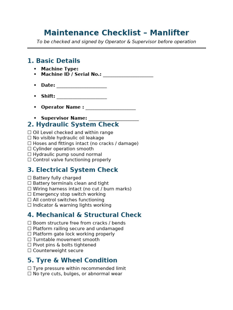 manlifter-maintenance-checklist-guide-pdf