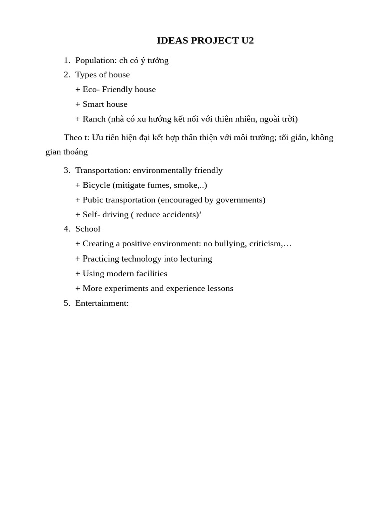 Ideas Project U2 | PDF