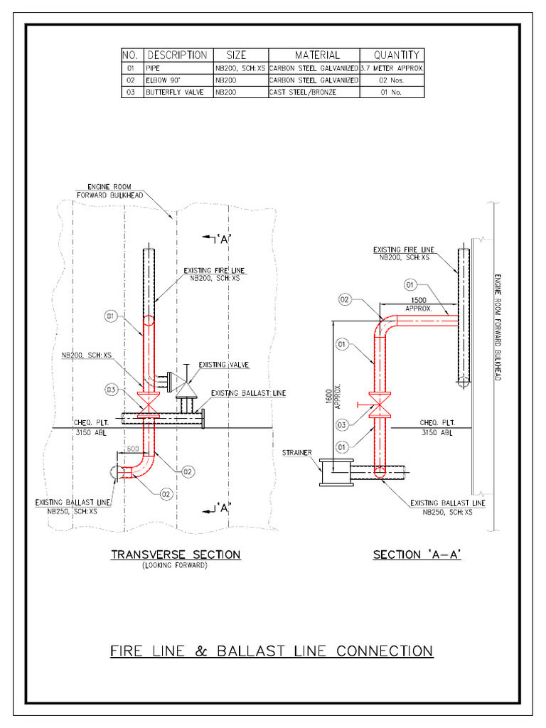 IHI 56 Fire Line & Ballast Line Connection | PDF