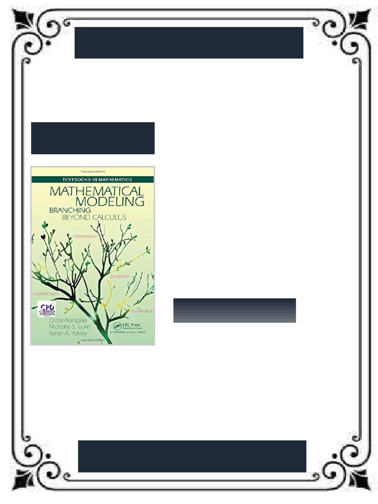 Mathematical Modeling: Branching Beyond Calculus 1st Edition Arangala ...