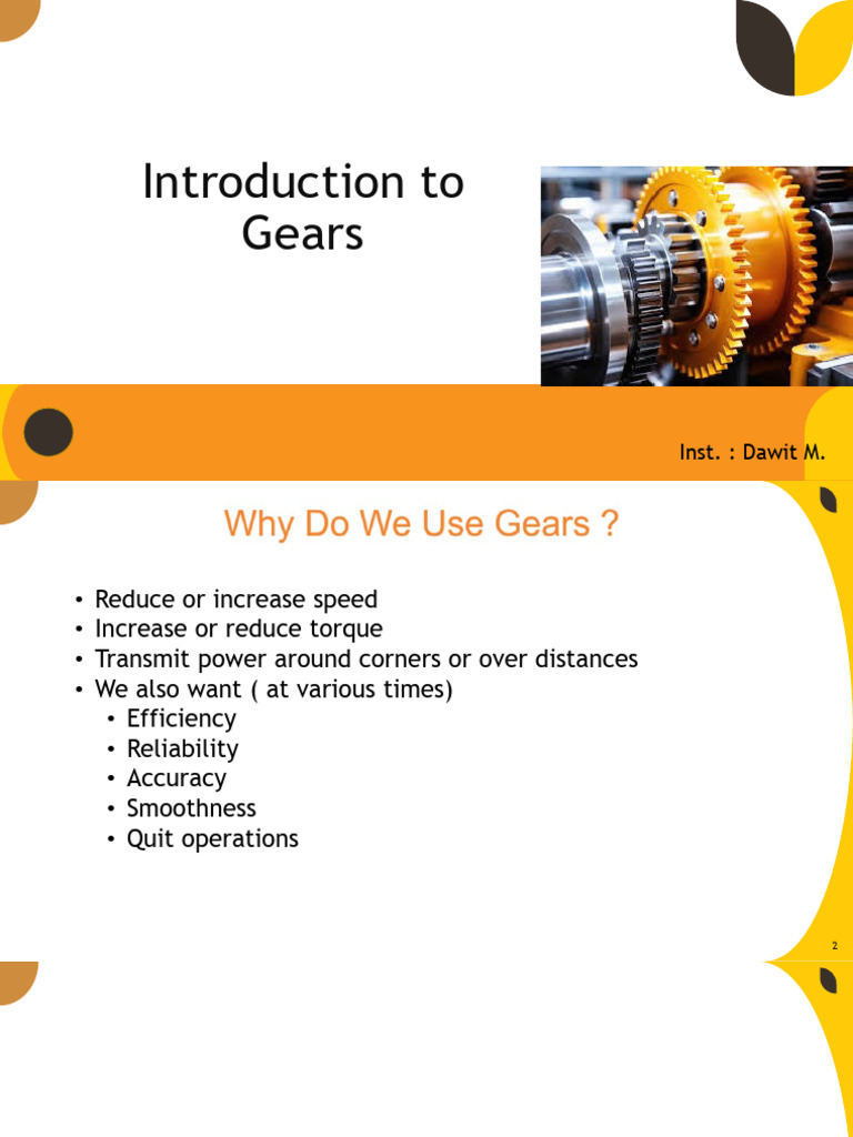 Introduction to Gear Types and Functions | PDF
