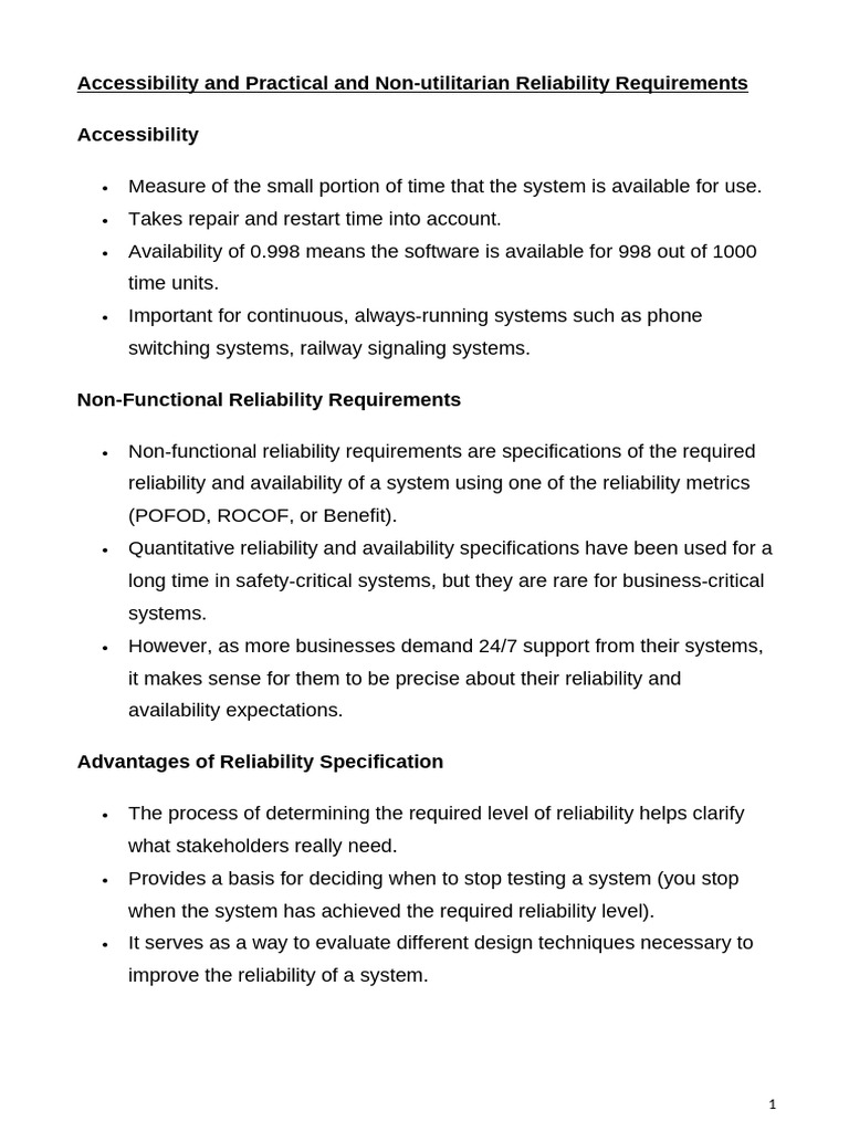 Reliability and Availability in Systems | PDF | Reliability Engineering ...