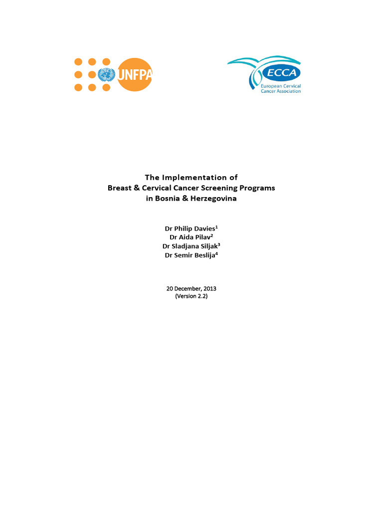 Breast Cervical Screening in Bih | PDF | Screening (Medicine) | Mammography