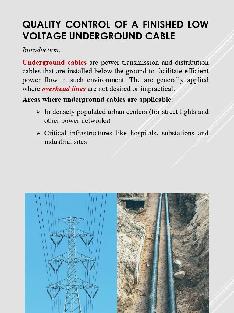 Quality Control for Low Voltage Cables | PDF | Electrical Wiring ...