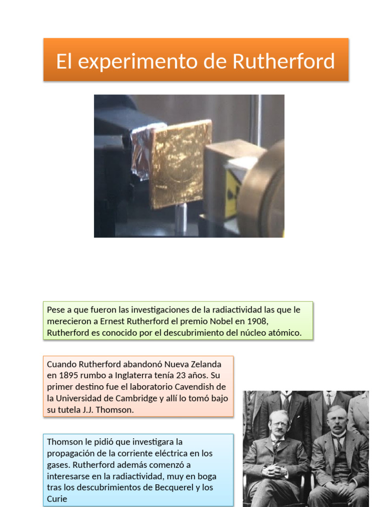 El Experimento de Rutherford | PDF | Núcleo atómico | Química