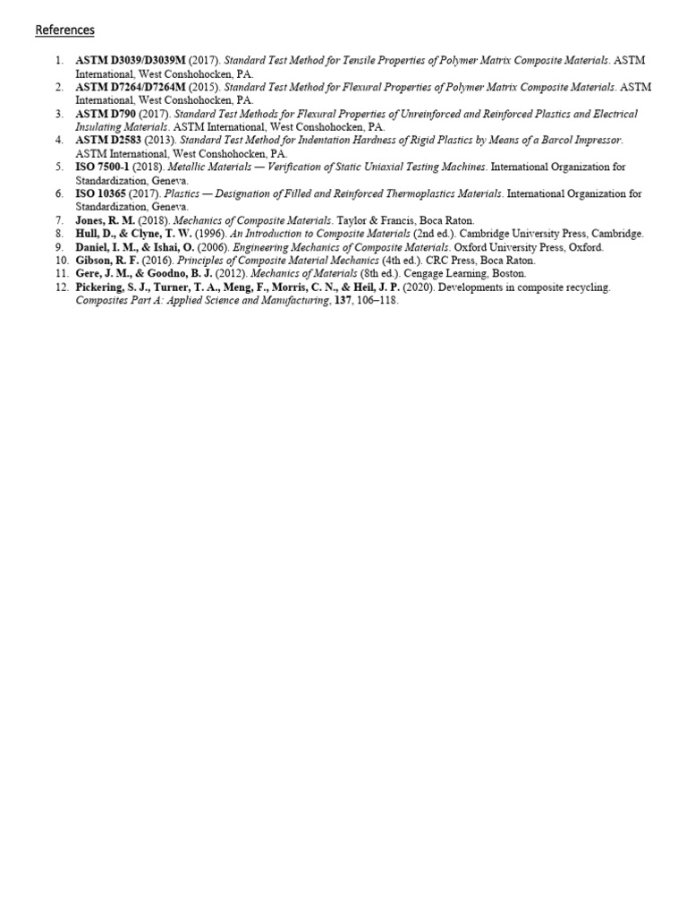 Key Standards for Composite Materials Testing | PDF