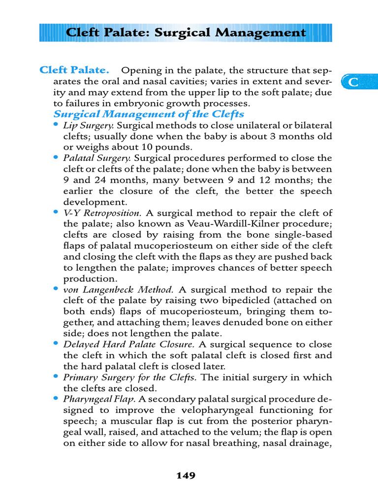 Cleft Palate Surgical Management Guide | PDF | Human Voice | Human Throat