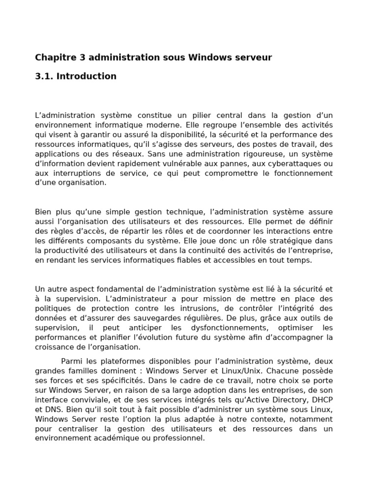 Administration Windows Server : Guide Essentiel | PDF | Serveur ...