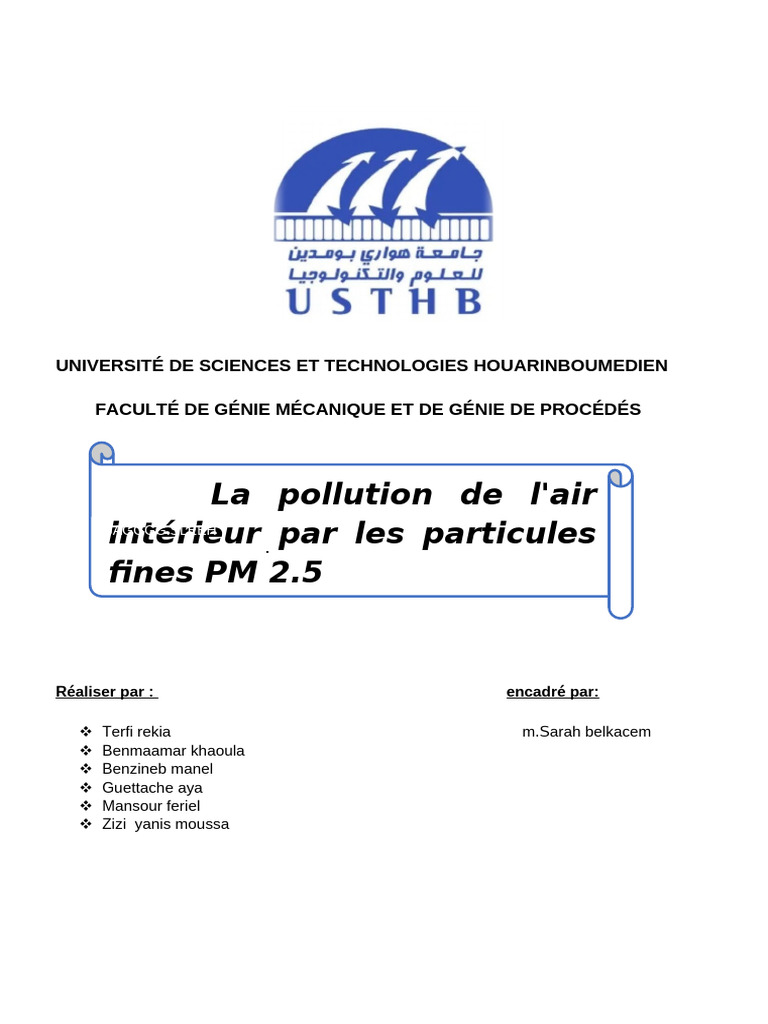 Pollution de l'air intérieur par PM2,5 | PDF | Particules en suspension ...