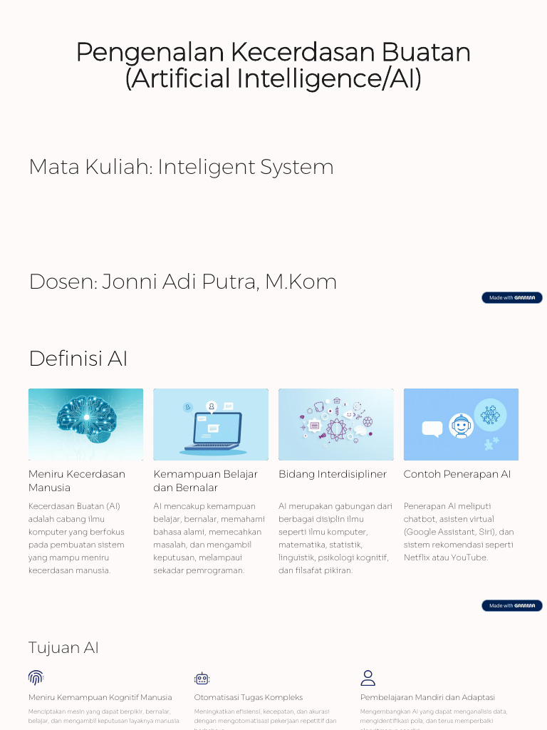 Pengenalan Kecerdasan Buatan AI | PDF
