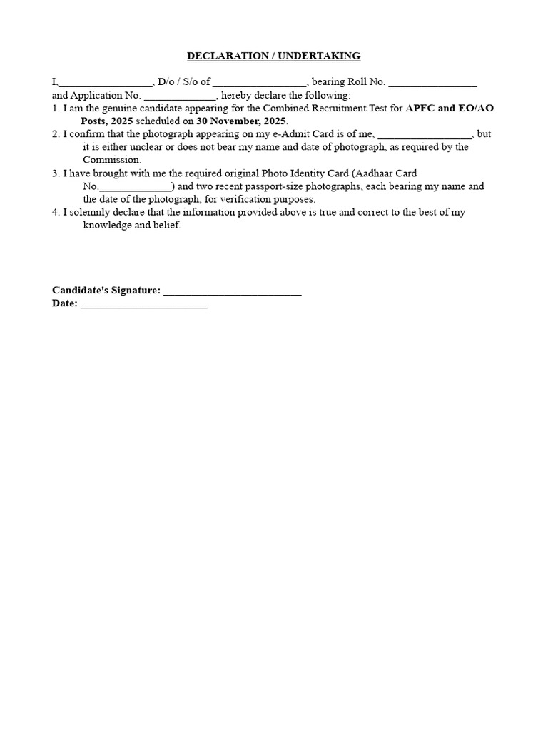 Format Undertaking 2 | PDF