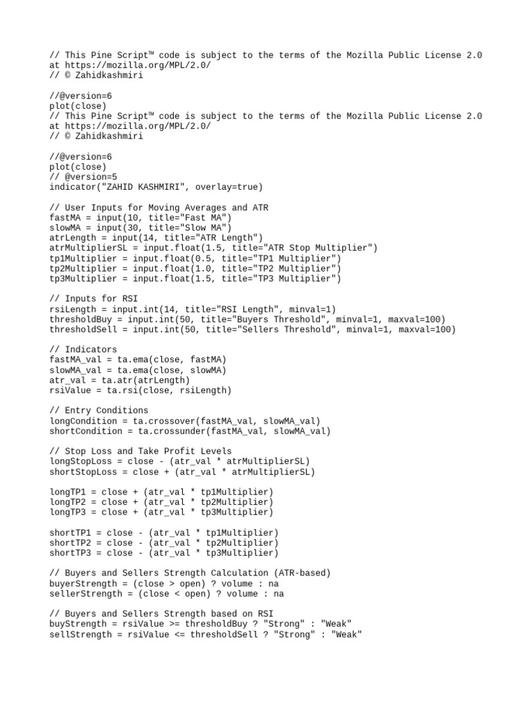 Pine Script Trading Strategy Dashboard | PDF | Financial Markets ...