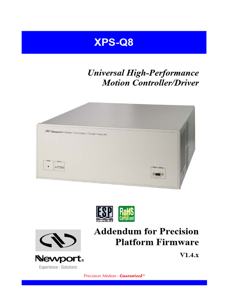 XPS-Q8 Motion Controller Firmware Addendum | PDF | Parameter (Computer ...