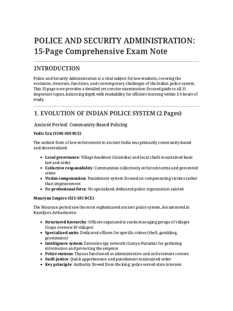 Police and Security Administration | PDF | Police | Search Warrant