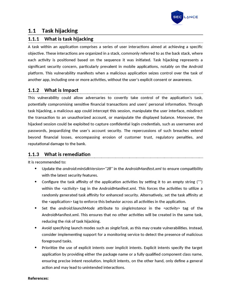 Understanding Task Hijacking in Android | PDF | Android (Operating ...