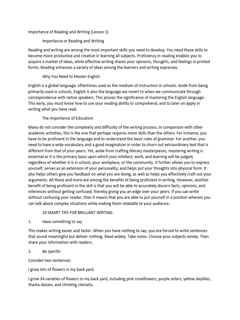 Mastering Reading and Writing Skills | PDF | English Language | Literacy