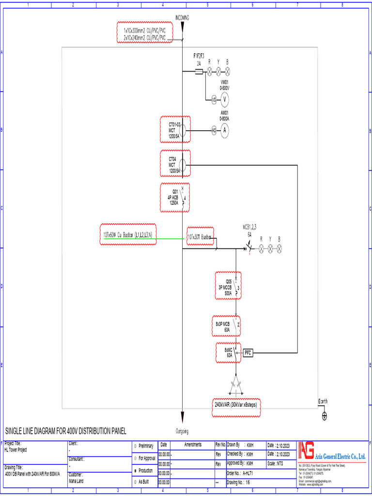 400V DB Panel Design for HL Tower | PDF | Electrical Engineering ...