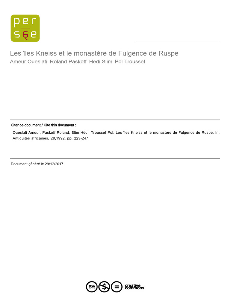 Monastère de Fulgence aux îles Kneiss | PDF