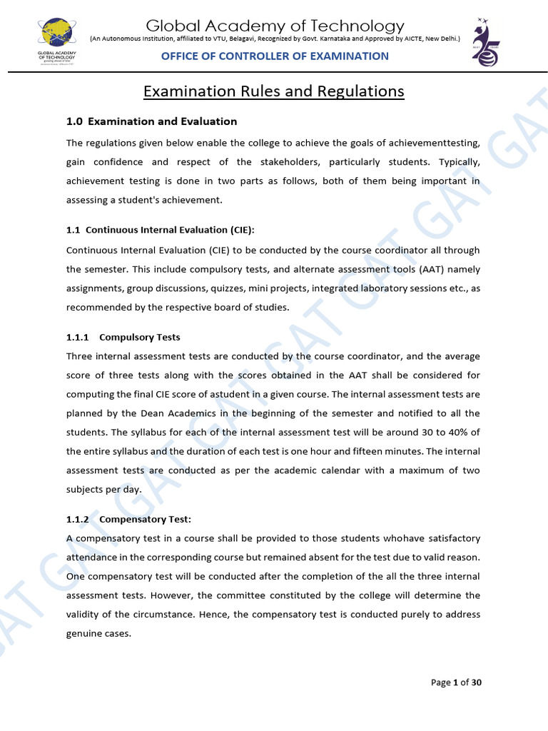Examination Rules and Regulations Guide | PDF | Real Estate Appraisal ...