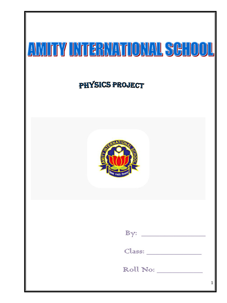 Physics Project Acknowledgment & Certificate | PDF