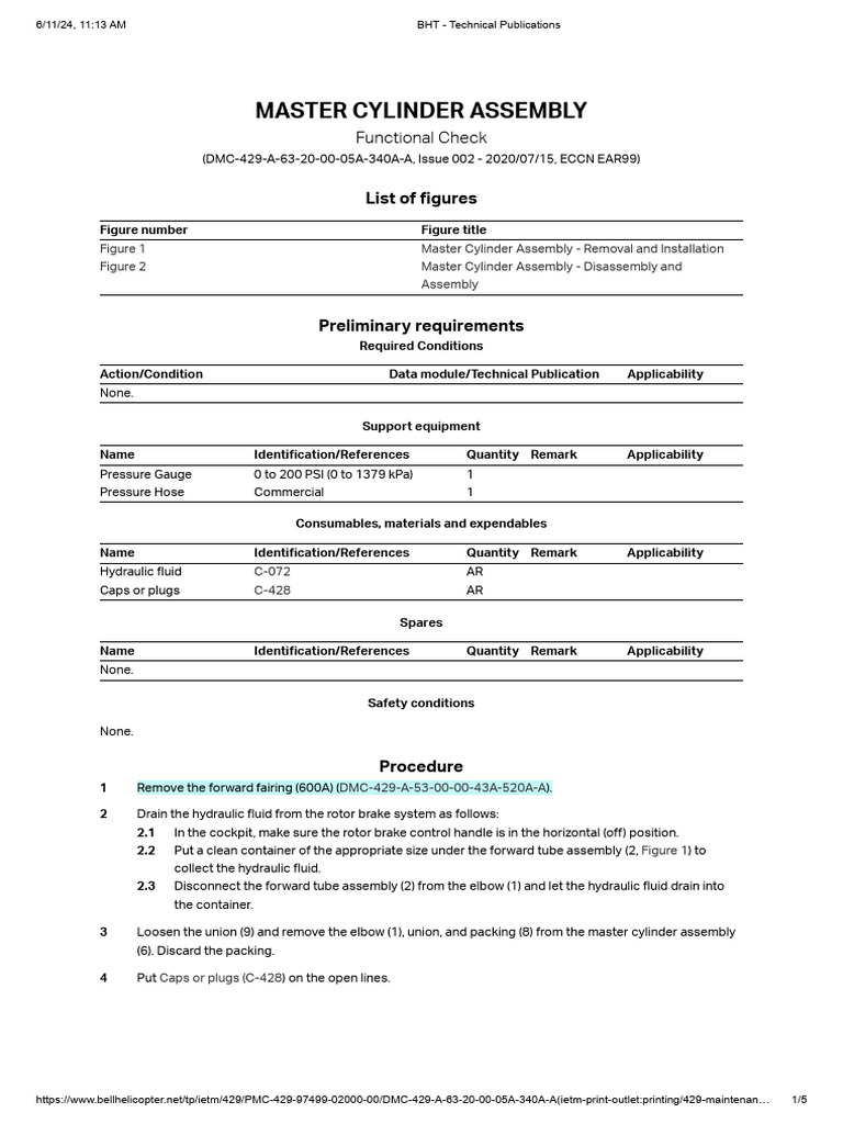 Master Cylinder Assembly Guide | PDF | Pressure | Mechanical Engineering
