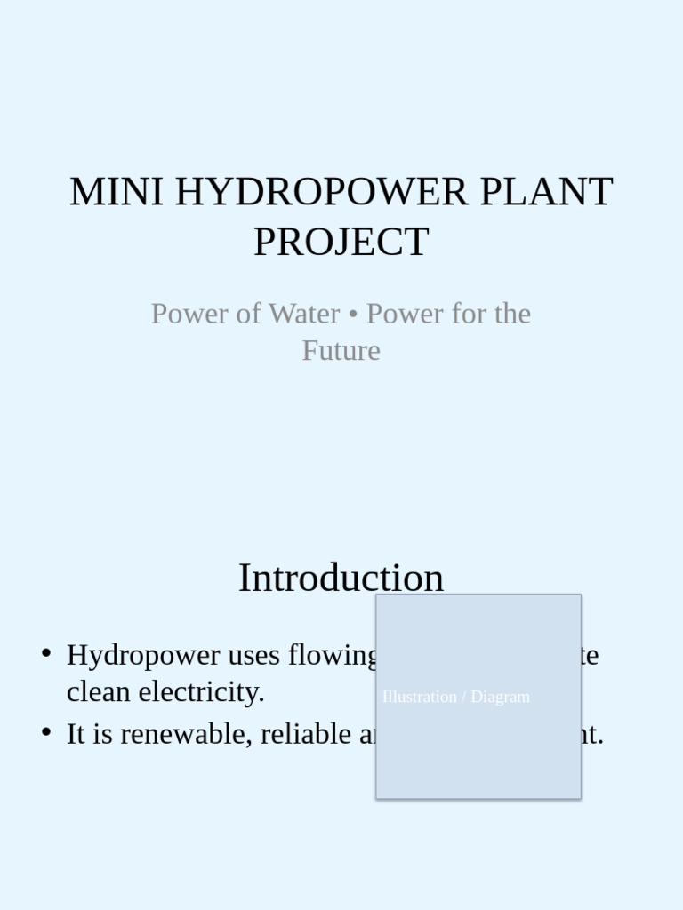 Mini Hydropower Plant Project Guide | PDF | Hydroelectricity | Electric ...