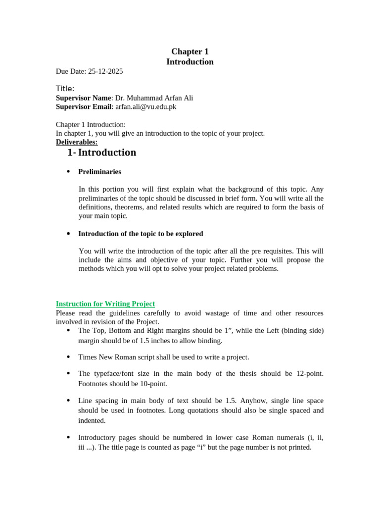 Project Introduction Guidelines | PDF | Typefaces | Note (Typography)