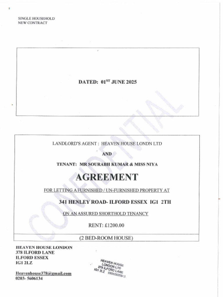 Agreement Niya | PDF