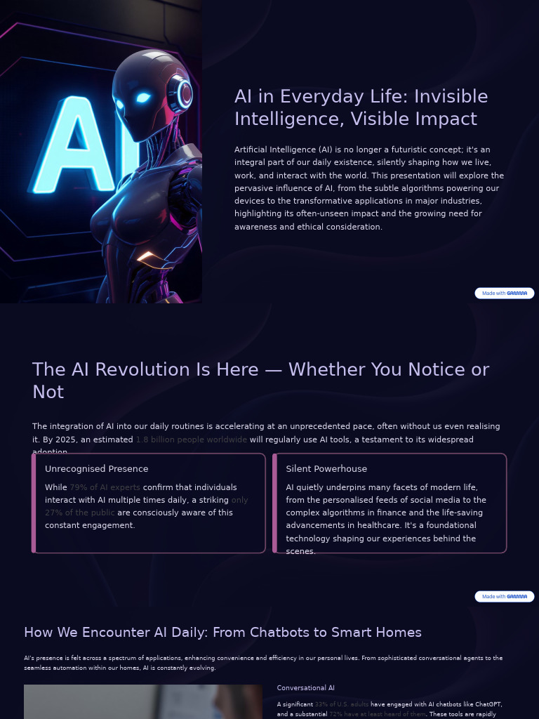 AI's Impact on Daily Life and Industry | PDF | Artificial Intelligence ...