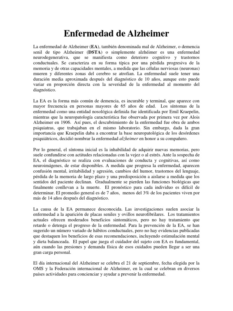 Enfermedad de Alzheimer (1) | Enfermedad de Alzheimer | Especialidades ...