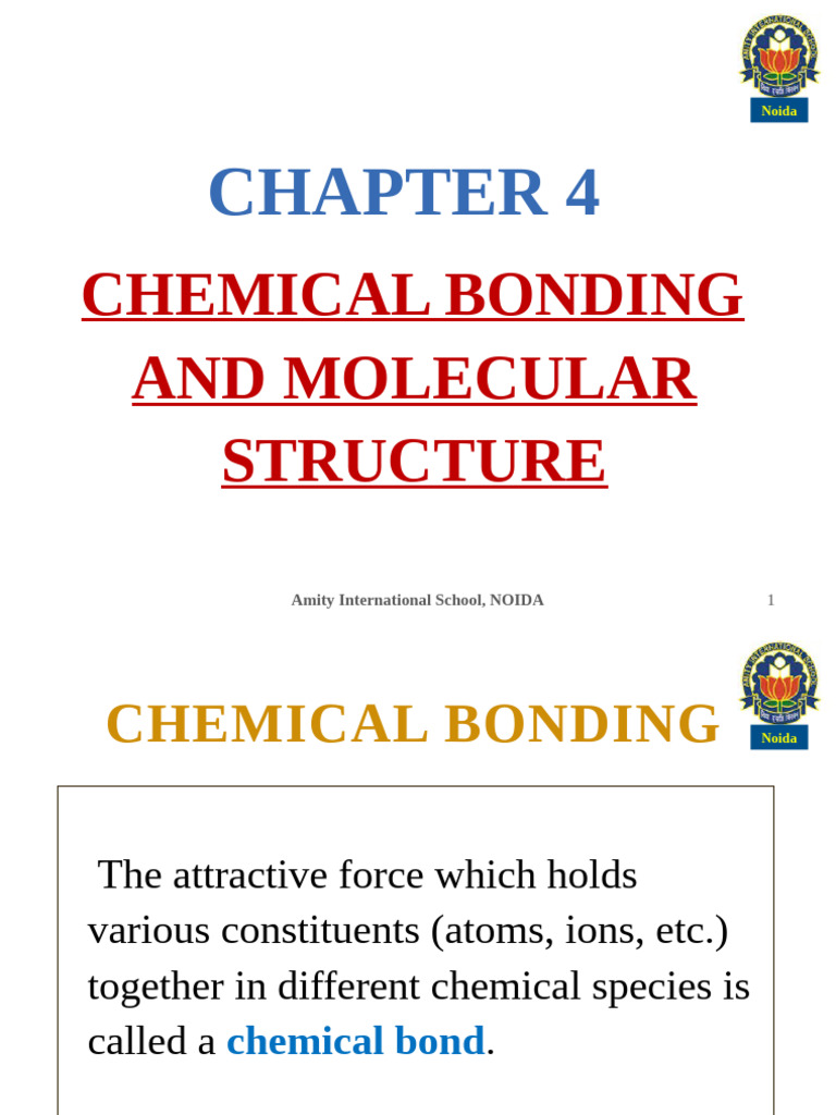 XI Chemical Bonding & Molecular Structure-1 | PDF | Molecular Orbital ...