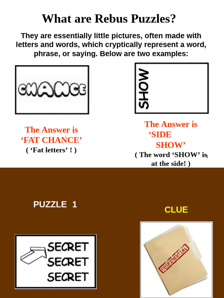 Understanding Rebus Puzzles Explained | PDF