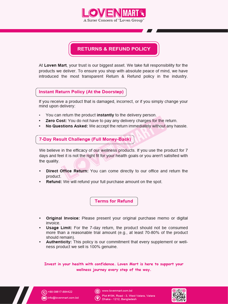 Returns & Refund Policy | PDF