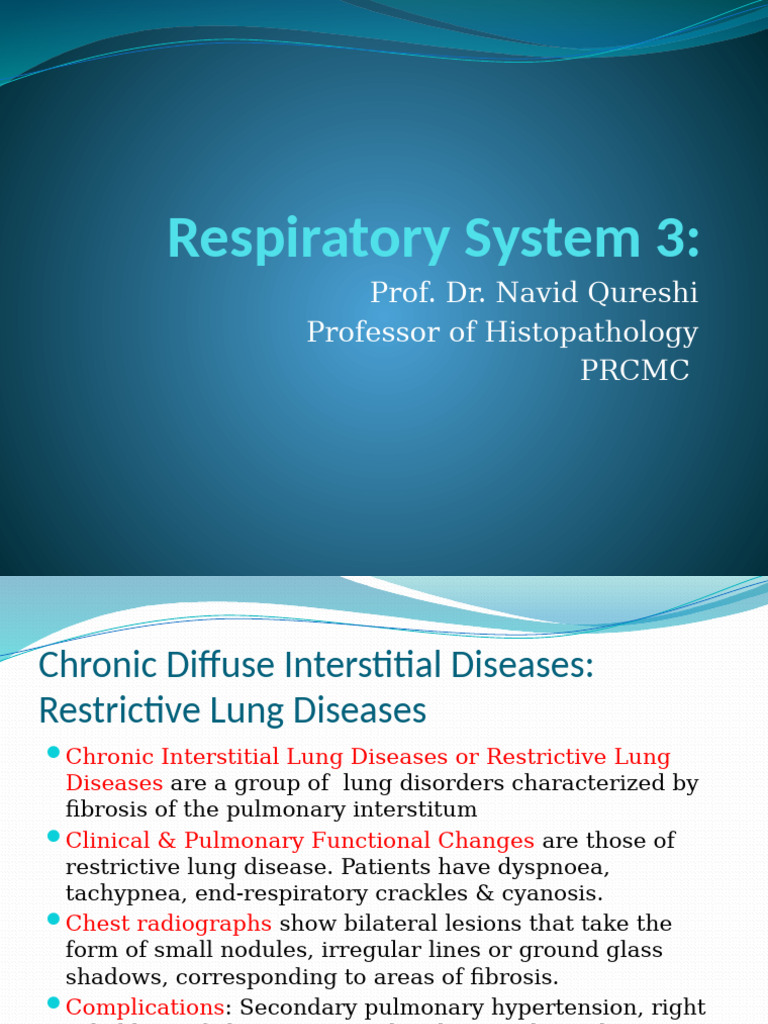 Chronic Interstitial Lung Diseases Overview | PDF | Lung | Respiratory ...