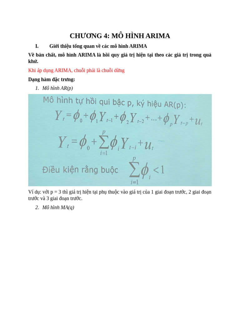 Chương 4 Arima | PDF