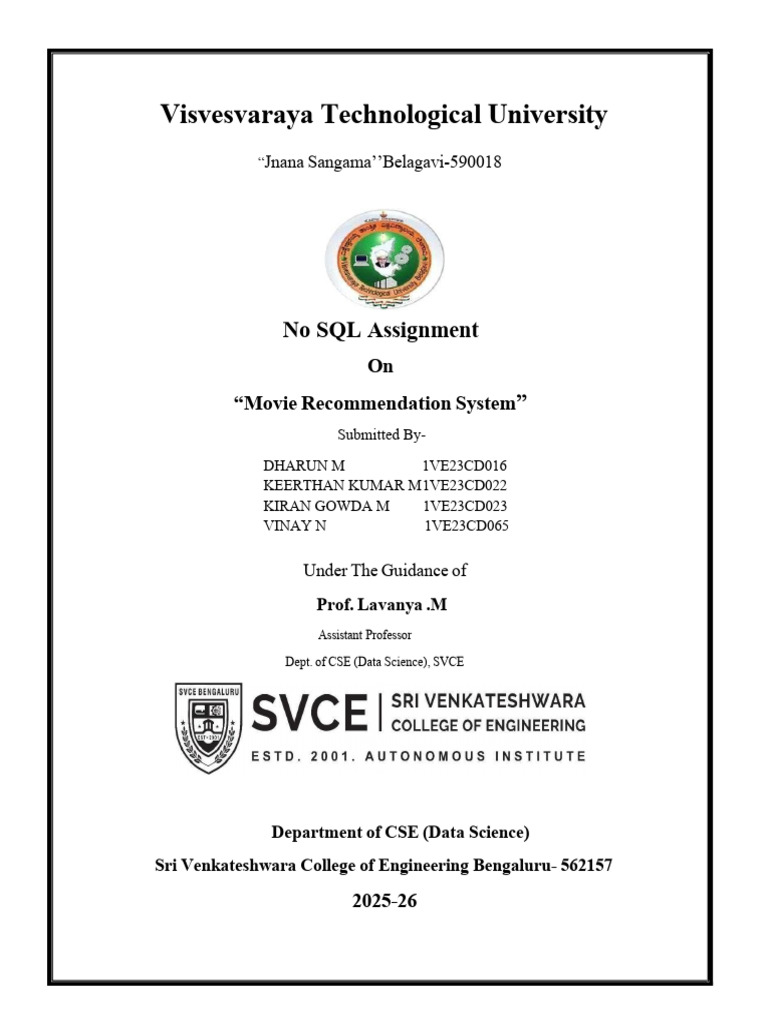 nosql assignment VKDK | PDF | No Sql | Databases