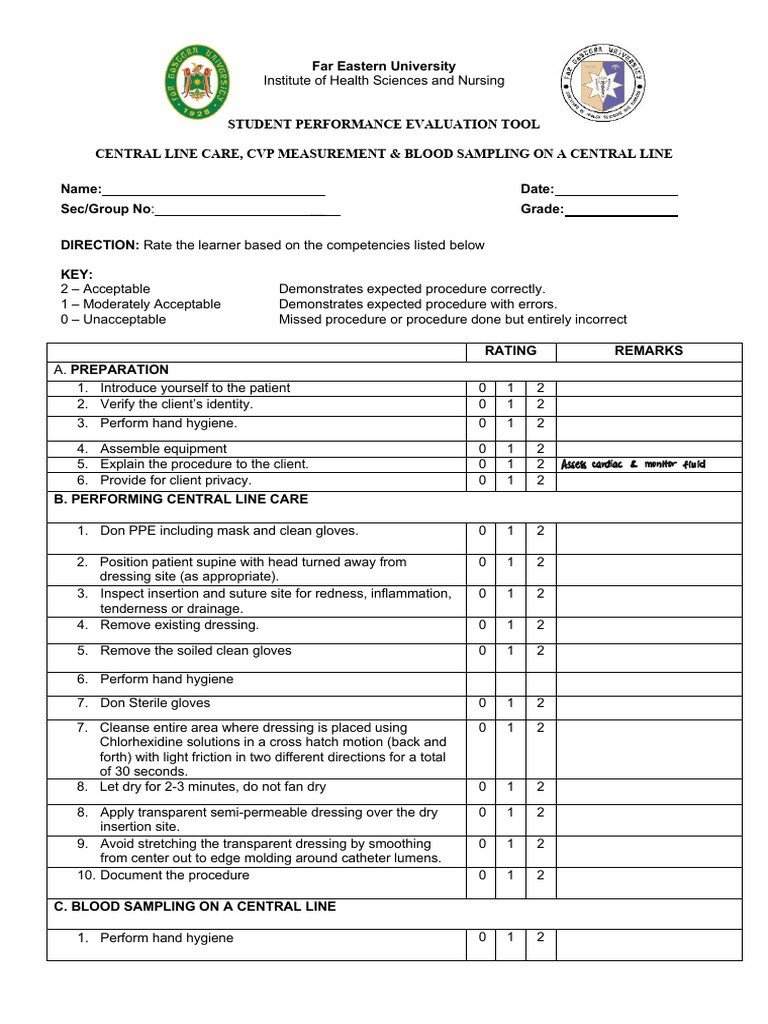 cvp etool | PDF | Hand Washing | Clinical Medicine