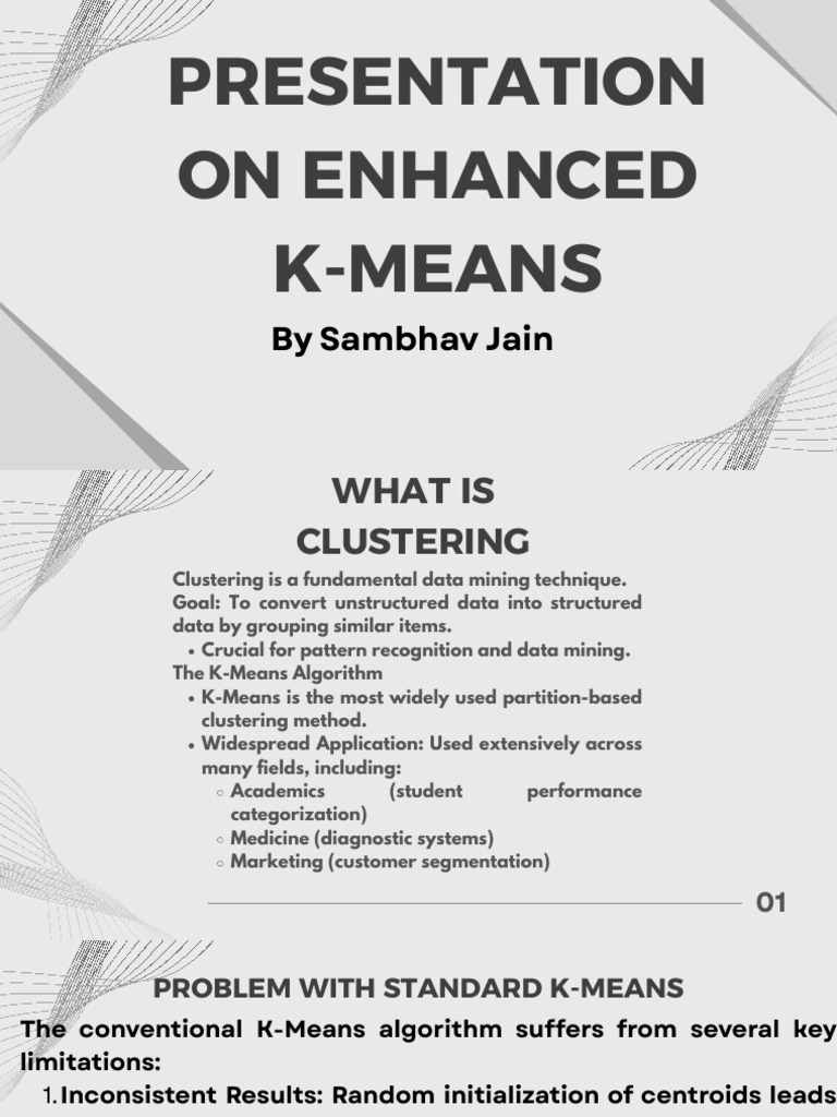Enhanced K-Means Clustering Method | PDF | Cluster Analysis | Applied ...