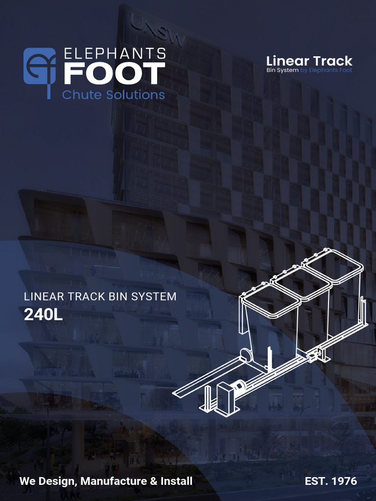 240L Linear Track Bin System Overview | PDF | Waste Management | Automation