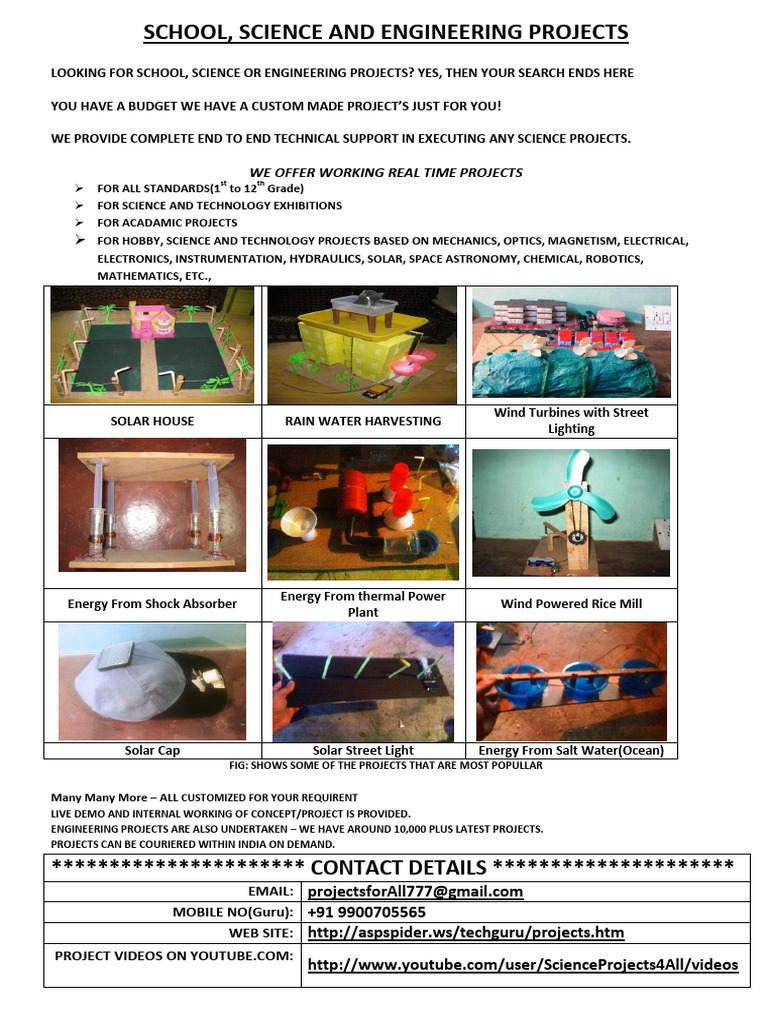 Science Projects for School Students | PDF