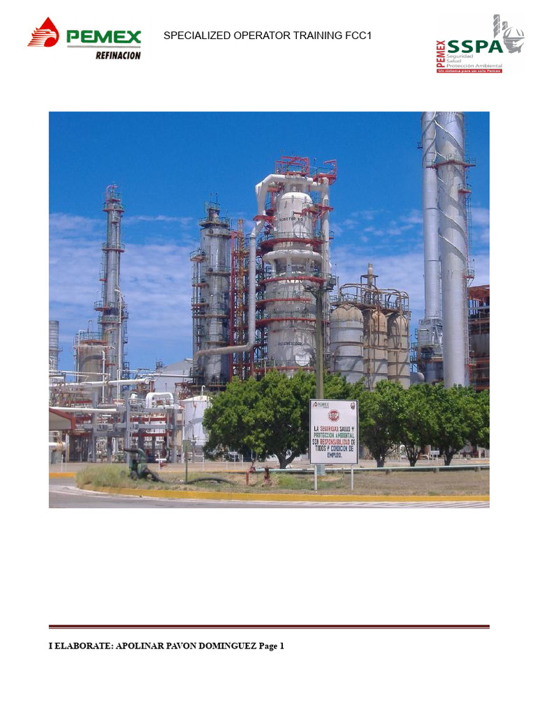 FCC1 Specialized Operator Training Guide | PDF | Oil Refinery | Combustion